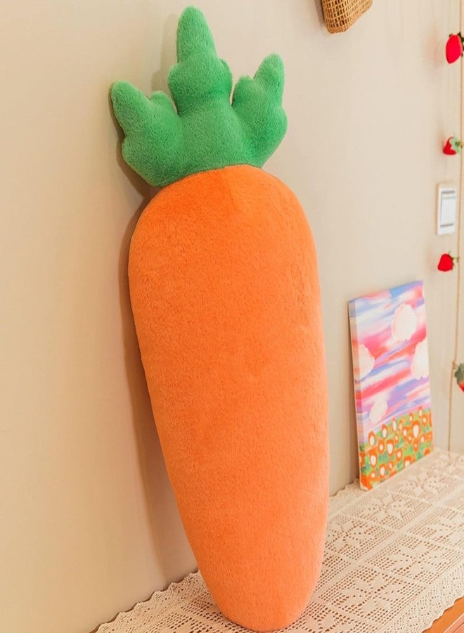 Tickles Carrot Cylindrical Type Soft Plush Cushion Body Foot Pillow for Kids Boys & Girls Home & Room Decor (Size: 40x28 cm Color: Orange) - Image 1